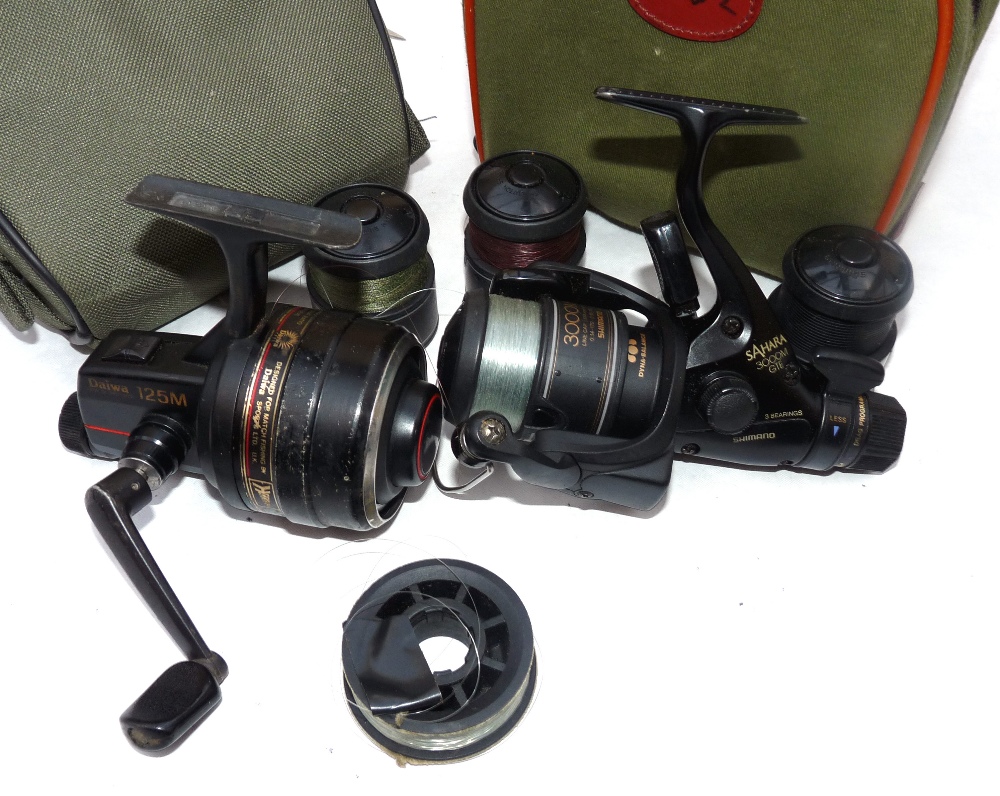 REELS: (2) & Spools (6) Shimano Sahara 3000M GTE rear drag rear with ...
