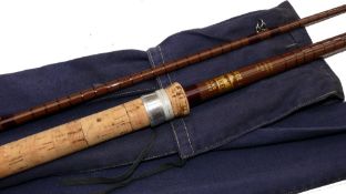 ROD: Bruce & Walker Mk1V Avon G compound taper, 11' 2 piece brown glass in fine condition, pink