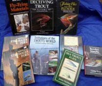 9 x Fly Tying Books relating to salmon and trout flies - authors incl. Pryce-Tannatt, Pryce, T ,