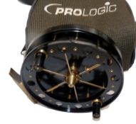 REEL: Searcher Narrow alloy Aerial trotting reel, 4.5" diameter, narrow shallow drum 6 spoke with