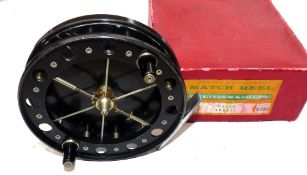 REEL: Fine Allcock Match Aerial model C340 trotting reel, 4.5" diameter, 6 spoke with tension