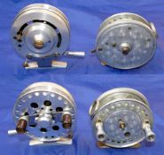 REELS: (2) Unusual quality engineer scratch built Impulse spinning reel, 4.25" diameter, heavy brass