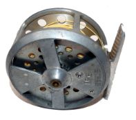 REEL: Rare Hardy St. George tournament alloy fly reel, 3.7/8" diameter wide drum, 2 screw latch,