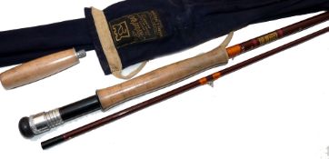 ROD: Hardy Fibalite 9' 2 piece trout fly rod, fine condition, orange whipped low bridge guides,