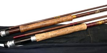 RODS: (2) Hardy Richard Walker Superlight 9'3" Fibalite trout fly rod, line 7/8, guides whipped