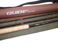 ROD: Guide Line AWM 14'9" 3 piece carbon salmon fly rod, in as new condition, line rate 10/11,