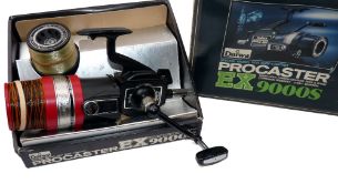 REEL: Diawa Pro Caster EX9000S tournament/surf fishing fixed spool reel, red/black spools, manual