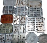 ACCESSORIES: Collection of 11 Wheatley alloy fly and cast boxes, single and double dry fly, foam