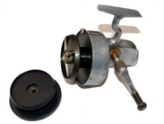 REEL: Early Hardy Sea Altex No.3 spinning reel, down sloping gear case, inspection panel to right