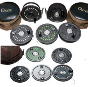 REELS: (2) & SPOOLS: (8) Pair of Orvis Battenkill 7/8 disc reels, backplate tension adjusters,