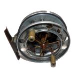 REEL: Early Allcock Aerial model 7950/T2 alloy Centrepin reel, 3.5" diameter, 6 spoke with tension