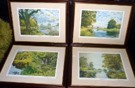 PRINTS: (4) Four signed B Venables prints entitled Winter Pike, September Barbel, Late Season