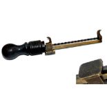 ACCESSORY: Ex rare Jardine Improved Pike Gag approx. 10" long, turned wood screw handle and buffer