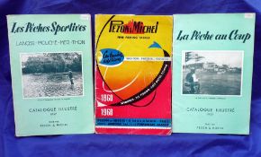 CATALOGUES: (3) Three French Pezon et Michel anglers guides, 2 x 1957 with differing covers,