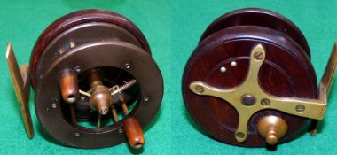 REEL: Extremely rare 2.5" diameter, 3 spoke, Coxon Aerial, the ebonite faceplate stamped "JW Young",