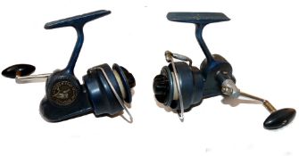 REEL: Rare Alcedo Micron Deluxe Italian baby fixed spool reel, blue finish, foot stamp 1A368, smooth