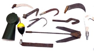 ACCESSORIES: (Qty) Collection of various weed cutting tools incl. an early Allcock cutter/gaff