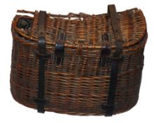 CREEL: Hardy the Curragh willow fishing creel (unnamed), 15" x9" x5", reverse hinged opening lid,