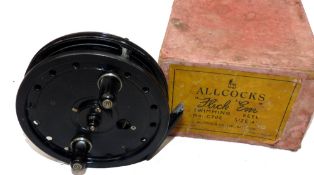 REEL: Allcock Flickem by JW Young 4" alloy trotting or swimming reel, in little used condition,