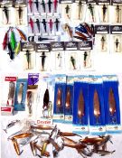 LURES :( 70) Collection of 35 Gordon Griffiths Devon minnows, most carded and unused, sizes 2" to 4"