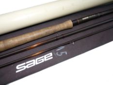 ROD: Sage Graphite GFL 16' 3 piece salmon fly rod, line rate10, brown whipped guides, 24" cork