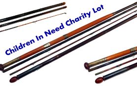 CHILDREN IN NEED CHARITY LOT: Rare early Hardy bamboo and cane dapping rod with special order