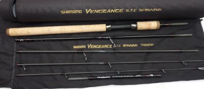 ROD: Shimano Vengeance STC spinning rod, 2.4m to 2.47m, 5/6 piece combination graphite spinning rod,