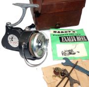 REEL: Hardy The Exalta Reel, LHW folding handle, reversing alloy foot, good spring bail with alloy