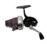 REEL: Rare Abu Sweden 444 tournament casting reel, 2 step alloy tapered quick release spool, red