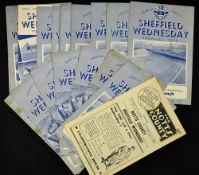 Collection of 1955/1956 Sheffield Wednesday (Division 2 Champions) home programmes (17 league +