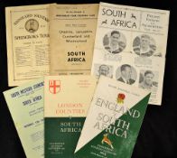 1951 South Africa rugby tour to the UK English programmes to include vs England, vs Cheshire,