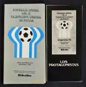 World Cup Finals 1978 Brochure Rare Argentinian tournament brochure plus the supplement. Both in