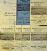 Selection of 1950s Wellington Town football programmes to include 1953/1954 Runcorn, Stafford