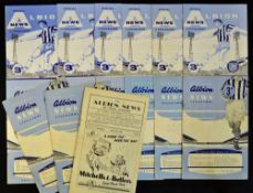 Collection of West Bromwich Albion football programmes to include 1940s (1), 1950s (8), 1960s (6),