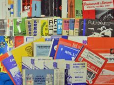 Collection of 1960s football programmes many different clubs and fixtures, also includes some Soccer