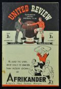 1946/1947 Manchester Utd v Sunderland football programme slight crease, slight mark, no writing