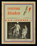 Football programme 1959 PSV Eindhoven v Arsenal friendly match. Fair-good