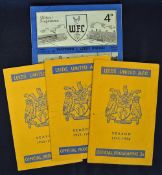 Selection of Leeds Utd football programmes 1955/1956 Swansea Town, Cardiff City, 1956/1957
