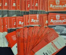 Collection of Arsenal home football programmes from 1958/1959 to 1966/1967, incomplete run but