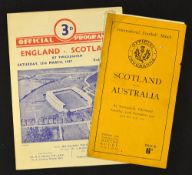 1947 England v Scotland rugby programme played 15th March at Twickenham, t/w Scotland v Australia