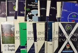 Complete collection of 1960-1990 England v Scotland Home and Away rugby programmes a complete run of