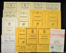 Collection of Newport Rugby club programmes from the 1950s and early 60s - to include vs the