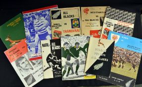 1976 New Zealand Tour to South Africa rugby programmes consisting of Follow The 1976 All Blacks