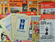 Selection of Welsh Cup football programmes with some Finals and Semi-Finals and including 1956