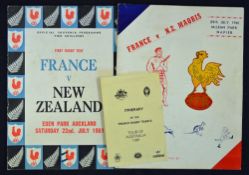 2x 1961 France Rugby Tour to New Zealand programmes - to include 1st test match vs New Zealand