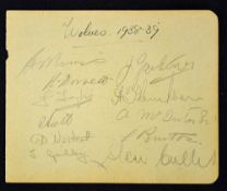 Wolverhampton Wanderers Autographs 1938/1939 with the signatures of the team Cup Finalists including