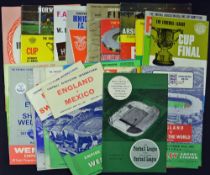 Big match football programme collection including FA Cup Finals, European Cup Finals, Football