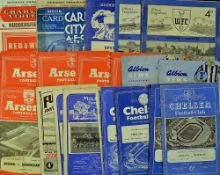 1950s football programme selection to include Chelsea v 1952/1953 Burnley, Tottenham Hotspur, 1953/