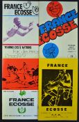 Collection of France vs Scotland Five Nations rugby programmes from 1973 to 1979 - to include '