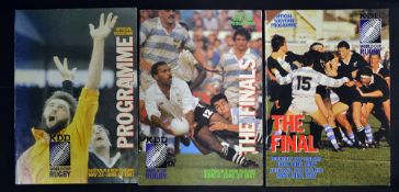 1987 Rugby World Cup programmes consisting main group matches May 22nd - June 20th, Quarter Finals